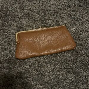 Brown Leather Clutch